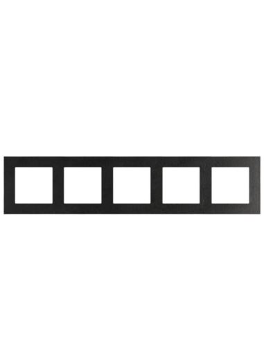 Simon55 Ramka 5-krotna Nature INOX czarny