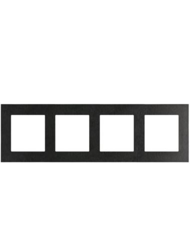 Simon55 Ramka 4-krotna Nature INOX czarny