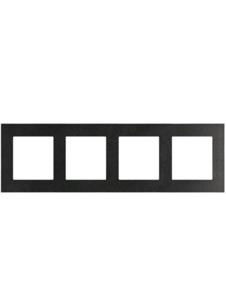 Simon55 Ramka 4-krotna Nature INOX czarny