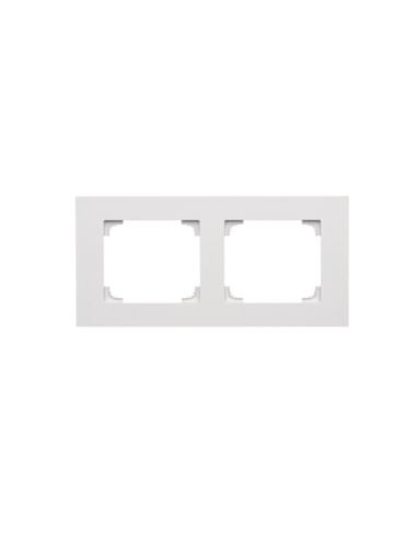 Simon55 Ramka 2-krotna LINE Jasnoszary mat TR2/114