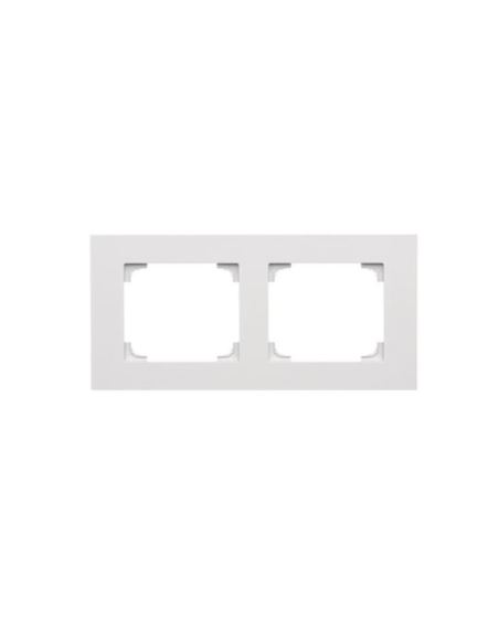 Simon55 Ramka 2-krotna LINE Jasnoszary mat TR2/114