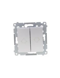 Simon54 Przycisk żaluzjowy srebrny mat