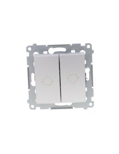 Simon54 Przycisk żaluzjowy srebrny mat