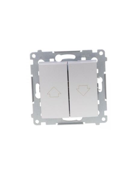 Simon54 Przycisk żaluzjowy srebrny mat