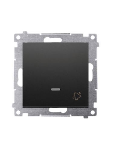 Simon 54 przycisk dzwonek z podśw. LED czarny mat