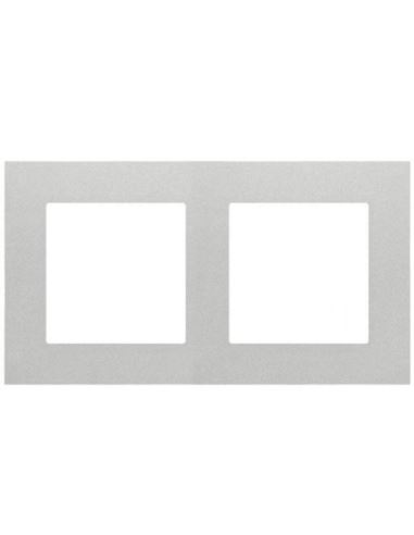 Simon55 Ramka 2-krotna LINE Aluminium mat TR2/143