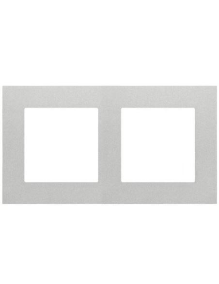 Simon55 Ramka 2-krotna LINE Aluminium mat TR2/143