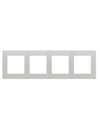 Simon55 Ramka 4-krotna LINE Aluminium mat TR4/143