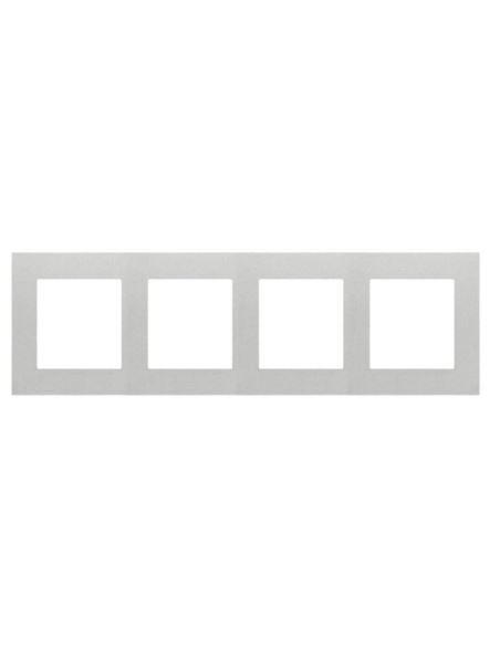 Simon55 Ramka 4-krotna LINE Aluminium mat TR4/143