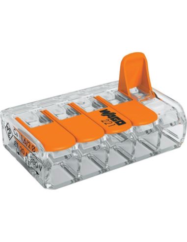 Szybkozłączka 5-przewodowa z dźwigniami 221-415