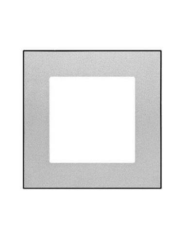 Simon55 Ramka 1-krotna DUO alu/czarna TRD1.149/143