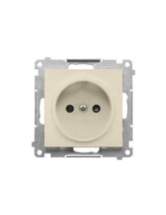 Simon55 gniazdo wtycz. poj.bez uziem.Szampański ma