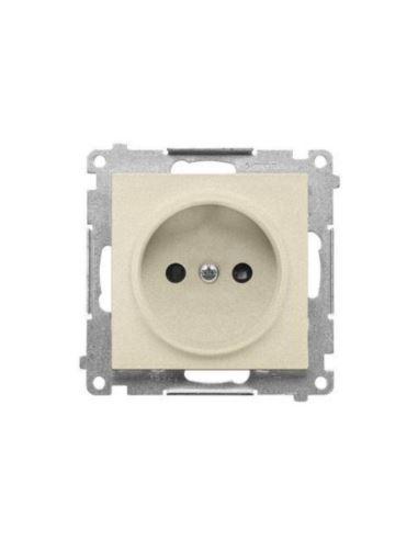 Simon55 gniazdo wtycz. poj.bez uziem.Szampański ma