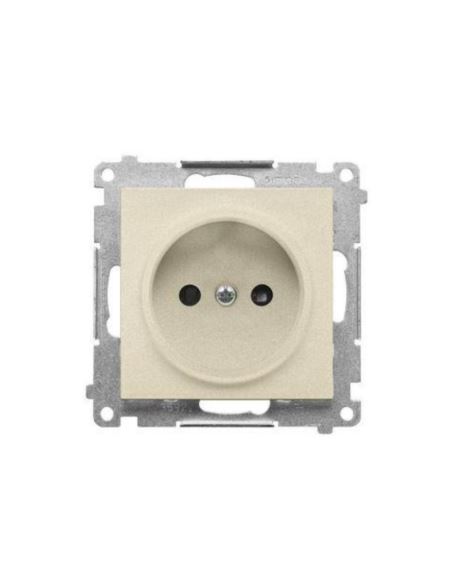 Simon55 gniazdo wtycz. poj.bez uziem.Szampański ma