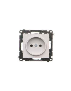 Simon55 gniazdo wtycz. poj.bez uziem. Jasnoszary