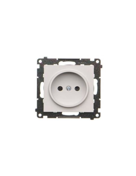 Simon55 gniazdo wtycz. poj.bez uziem. Jasnoszary