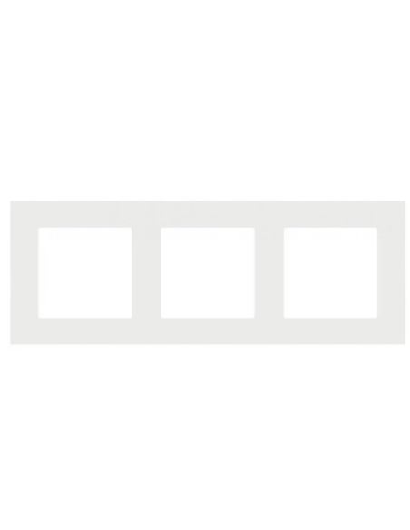 Simon55 Ramka 3-krotna LINE Jasnoszary mat TR3/114