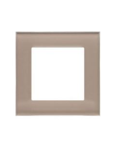 Simon55 Ramka 1-krotna Nature Szkło mrożone beżowe