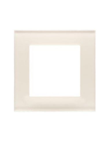 Simon55 Ramka 1-krotna Nature Szkło mrożone kremow