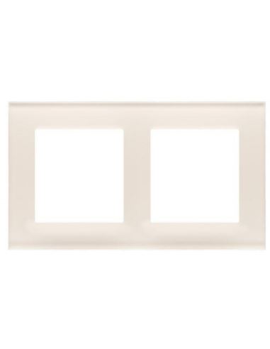 Simon55 Ramka 2-krotna Nature Szkło mrożone kremow