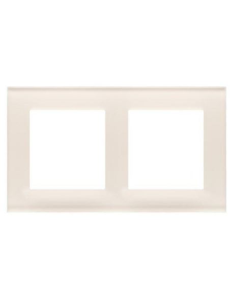Simon55 Ramka 2-krotna Nature Szkło mrożone kremow