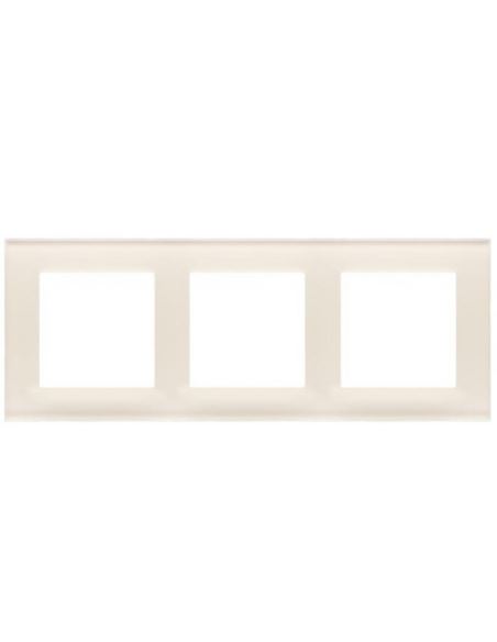 Simon55 Ramka 3-krotna Nature Szkło mrożone kremow