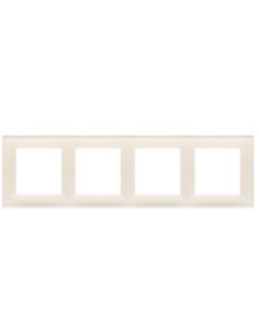 Simon55 Ramka 4-krotna Nature Szkło mrożone kremow