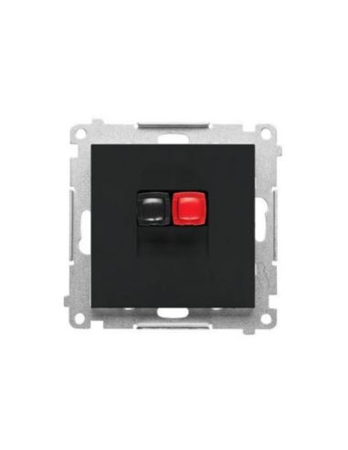 Simon55 Gniazdo głośnikowe 1-krotne 2,5mm cz. mat