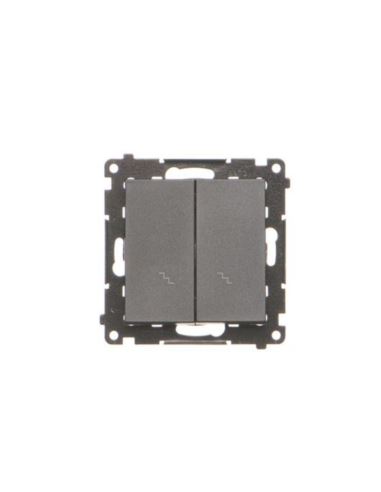 Simon55 łącznik schodowy podwójny czarny mat