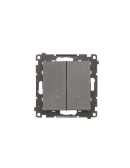 Simon55 łącznik schodowy podwójny czarny mat