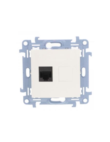 Simon 10 Gniazdo komp. poj. RJ45 kat.6 białe