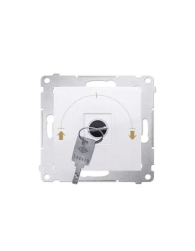 Simon54 Łącznik żaluzjowy  kluczyk trójpoz.I-0-II