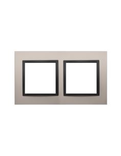 Simon54 Ramka podwójna metalowa satynowa noc