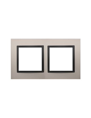Simon54 Ramka podwójna metalowa satynowa noc