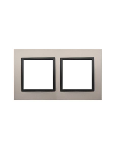 Simon54 Ramka podwójna metalowa satynowa noc