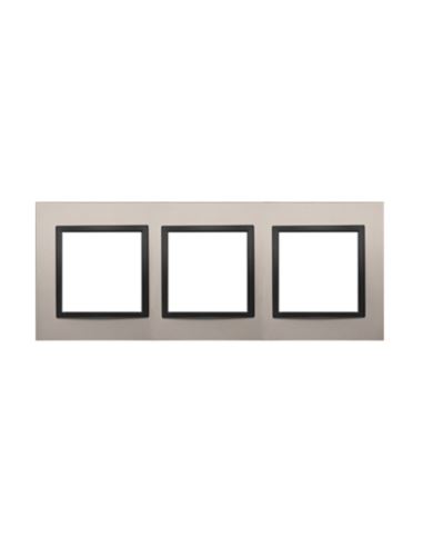 Simon 54 Nature Ramka potrójna metalowa satynowa n