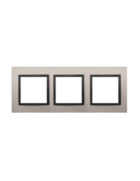 Simon 54 Nature Ramka potrójna metalowa satynowa n