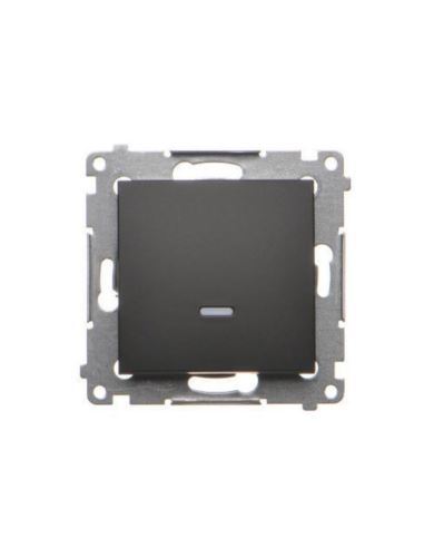 Simon54 Łącznik jednobiegunowy podświetl.czarny ma