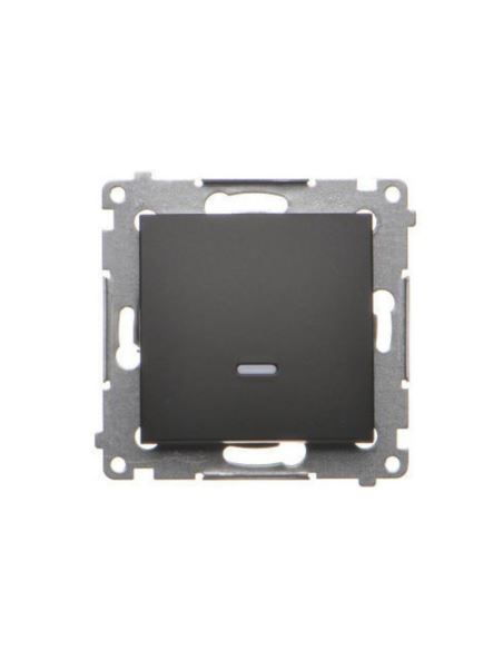 Simon54 Łącznik jednobiegunowy podświetl.czarny ma