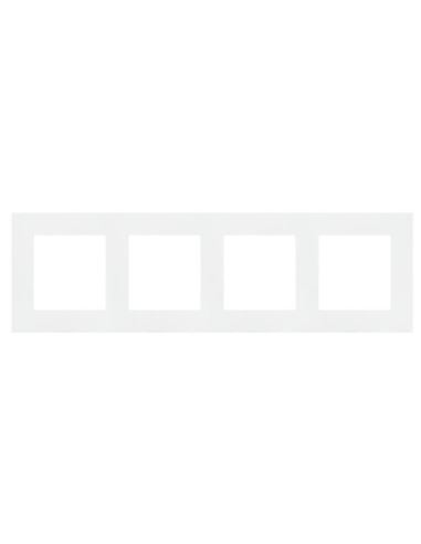 Simon55 Ramka 4-krotna LINE Biały mat TR4/111