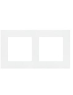 Simon55 Ramka 2-krotna LINE Biały mat TR2/111