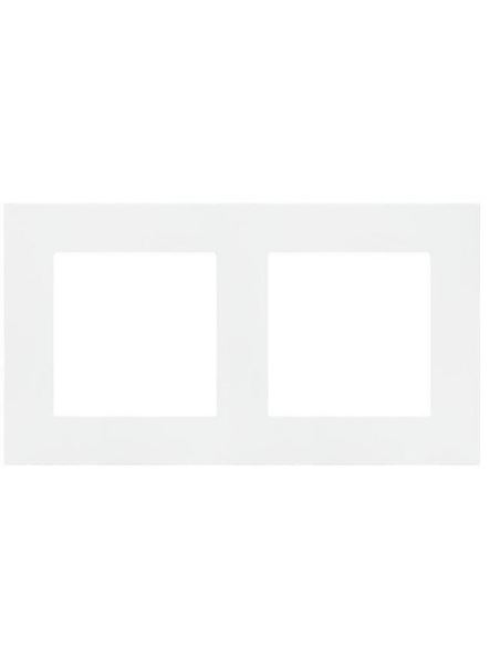 Simon55 Ramka 2-krotna LINE Biały mat TR2/111
