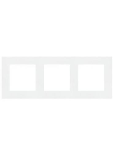 Simon55 Ramka 3-krotna LINE Biały mat TR3/111