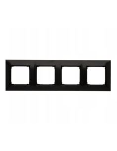Simon54 Ramka czterokrotna czarny mat 4 pola