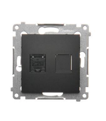 Simon54 Gniazdo komp. RJ45 kat.6  czarny mat.