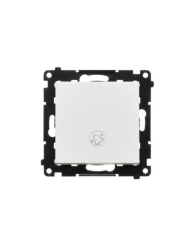 Simon10 Przycisk "dzwonek"  z  LED 10AX IP20 biały