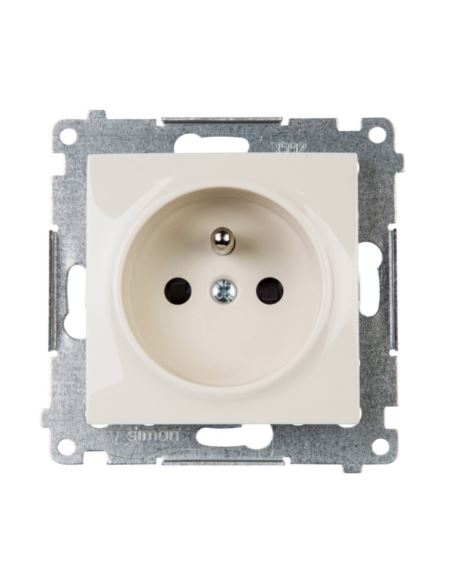 Simon 54 Gniazdo poj z/u kremowe
