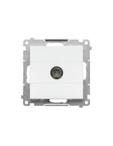 Simon55 Gniazdo antenowe TV pojedyncze Biały mat