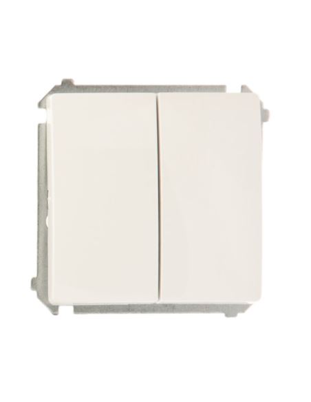 Simon Basic Łącznik schodowy podwójny biały