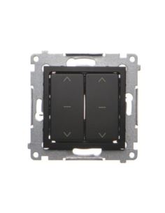 Simon54 Łącznik roletowy podwójny czarny mat